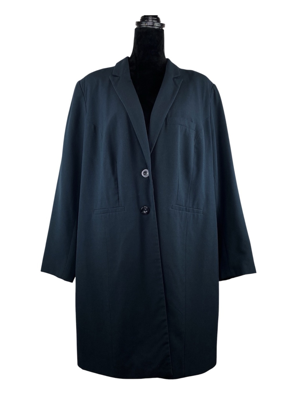 Jessica London Black Long Coat Knee Length Plus Size 20